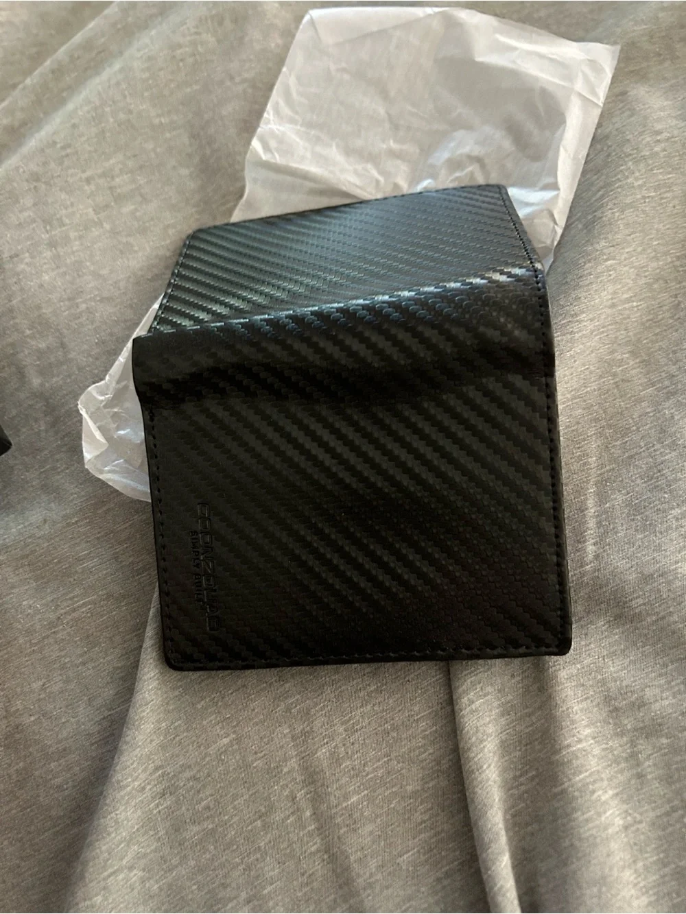 Black Money Clip Wallet - Slim Leather Card Holder